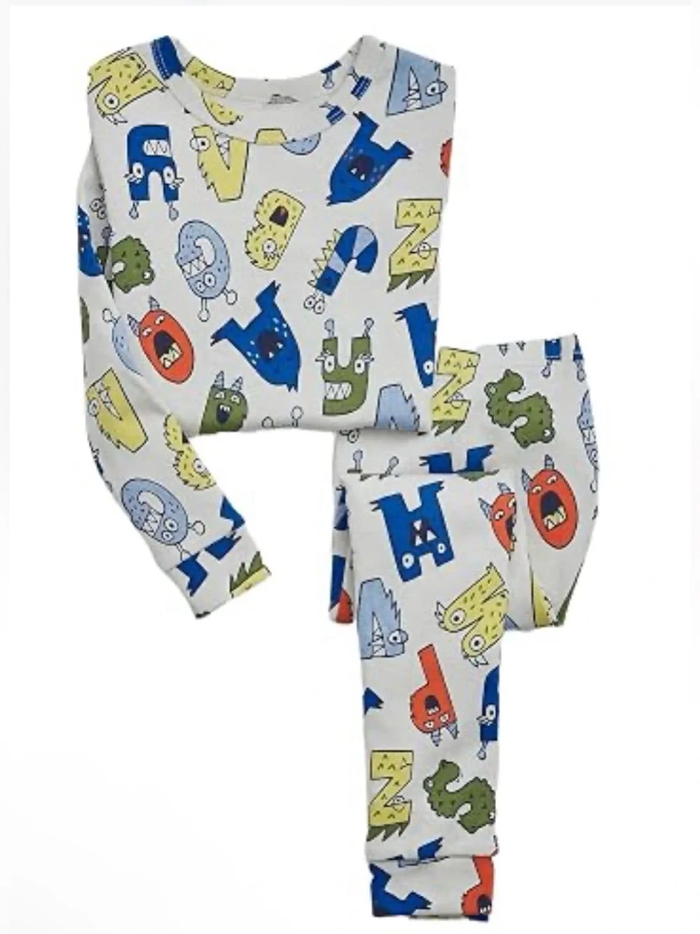 GAP Monster ABC Longsleeve Shirt & Pant Pajama Set 4 years NWT